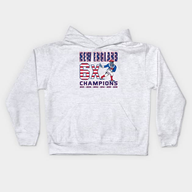 Patriots 2019 Championship Graphic 2 Kids Hoodie by bkumm66